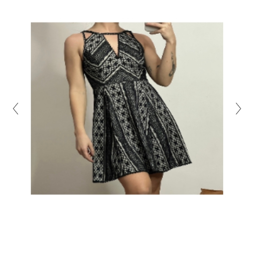 NWOT Free People Women's Black Lace Cocktail Dress Size 0 - Picture 2 of 10